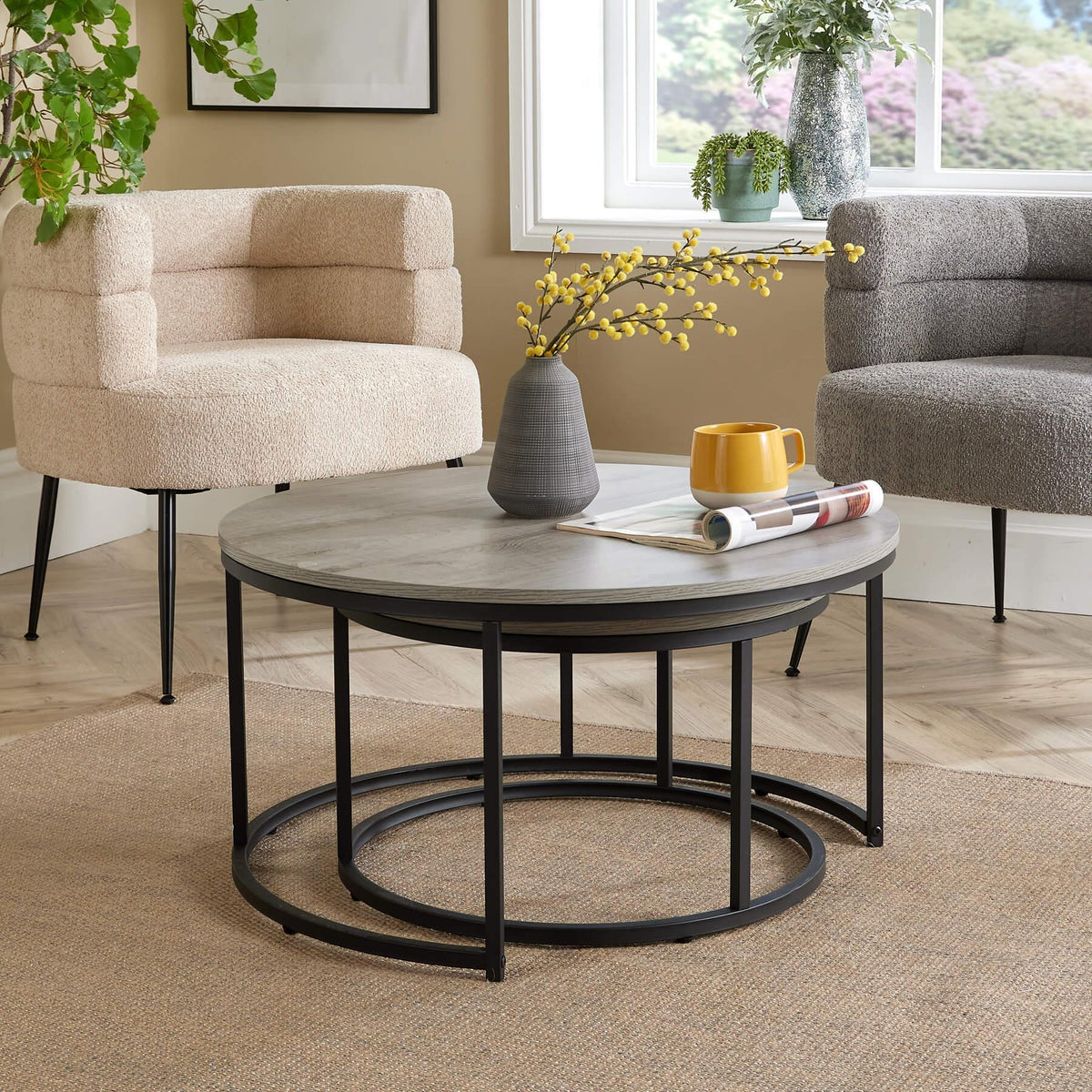 Tables - Stackable Grey Round