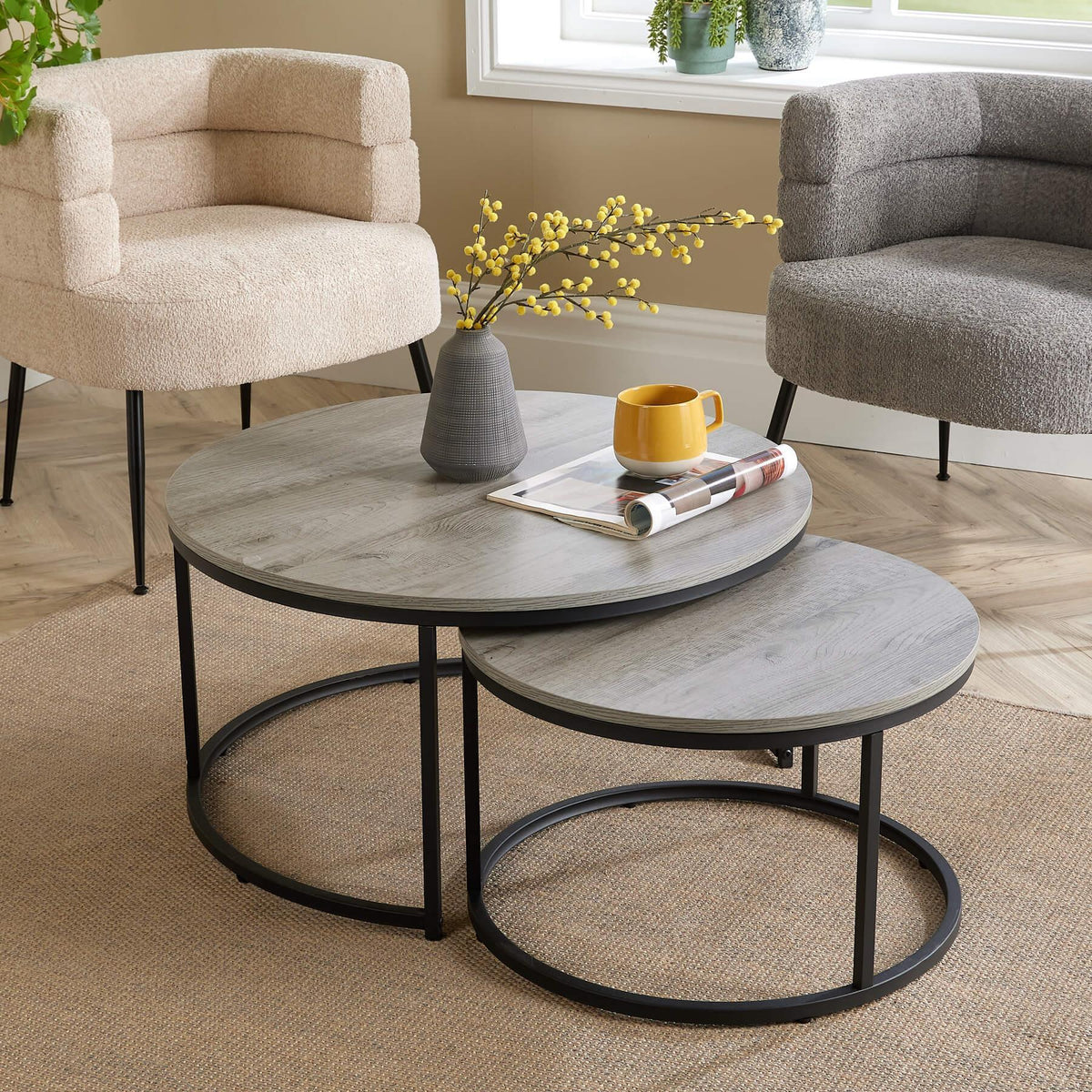 Tables - Stackable Grey Round