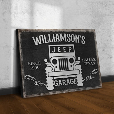 Family Garage Jeep Sign