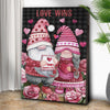 Valentine Gnomes Sign II - '18"x12"' inch Medium Premium Gallery Wrapped