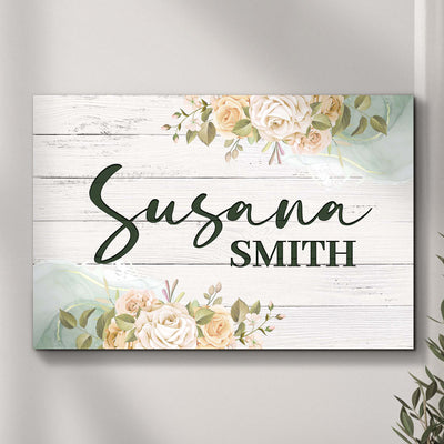 Floral Girls Room Sign