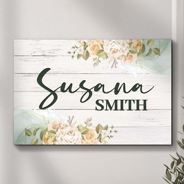 Floral Girls Room Sign