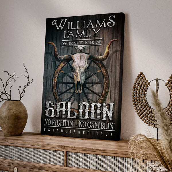Western Cowboy Saloon Sign