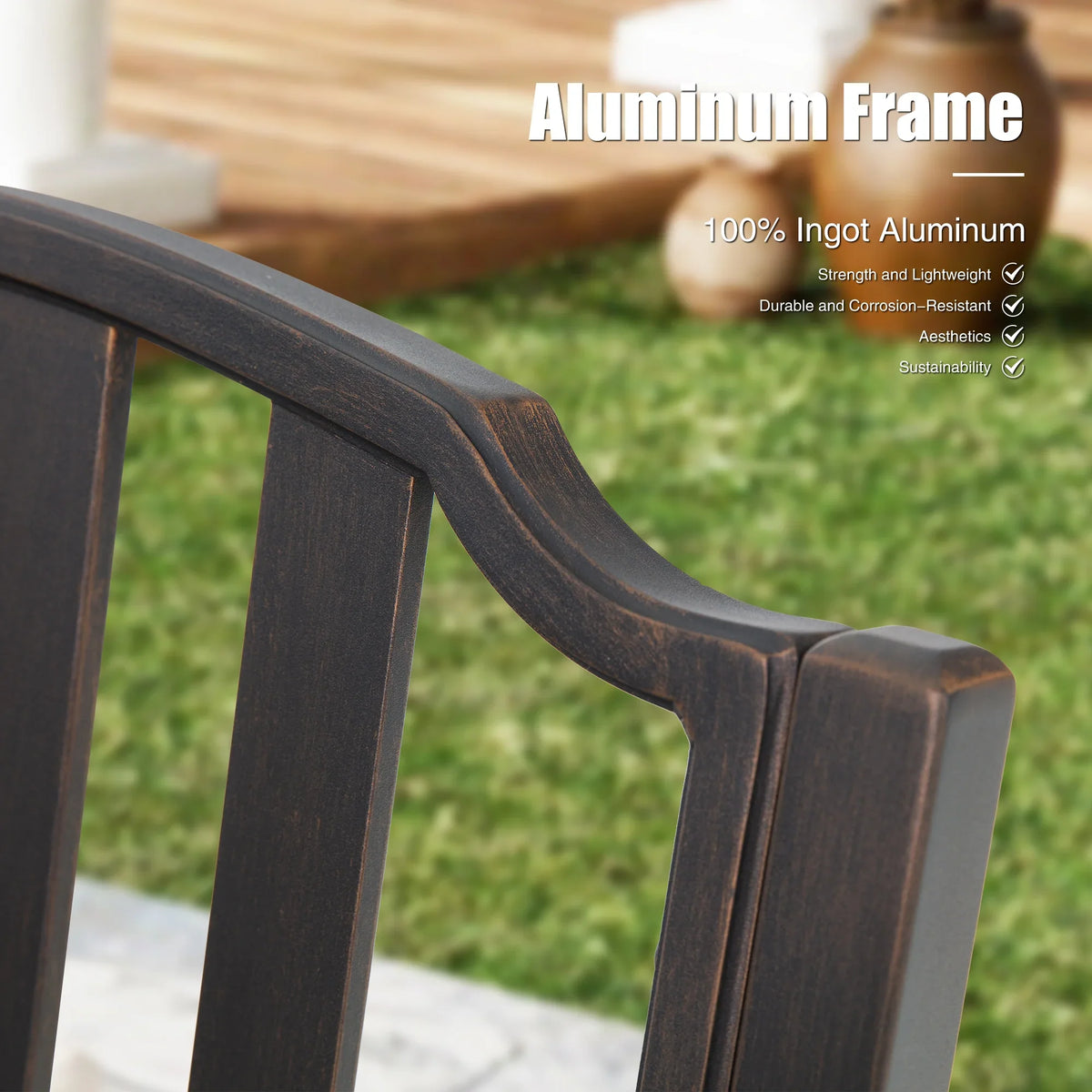 Tamarin 7-Piece Round Outdoor Dining Set with Armless Chairs‌