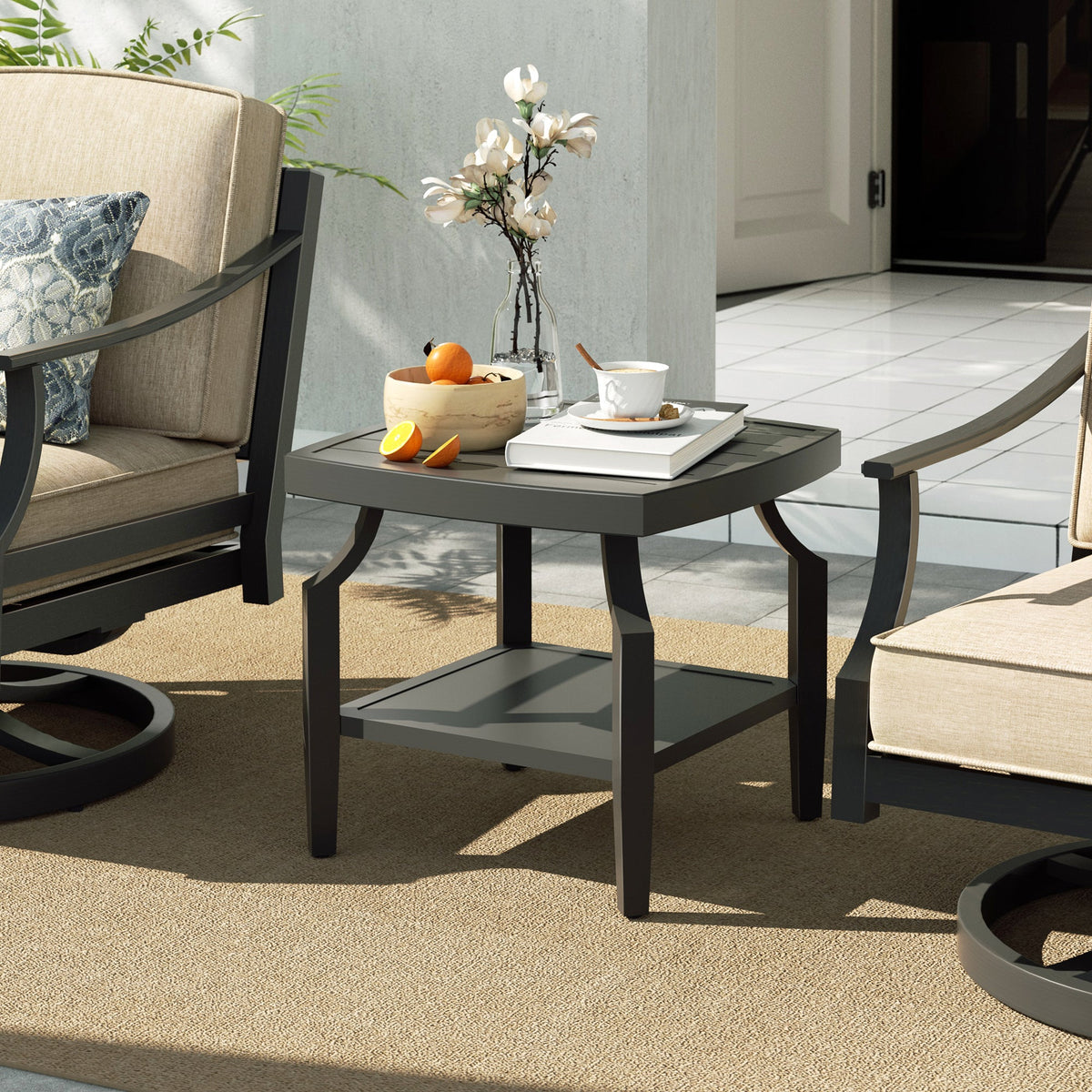 Tamarin 5-Seats Conversation Sofa set with 2 Ottomans