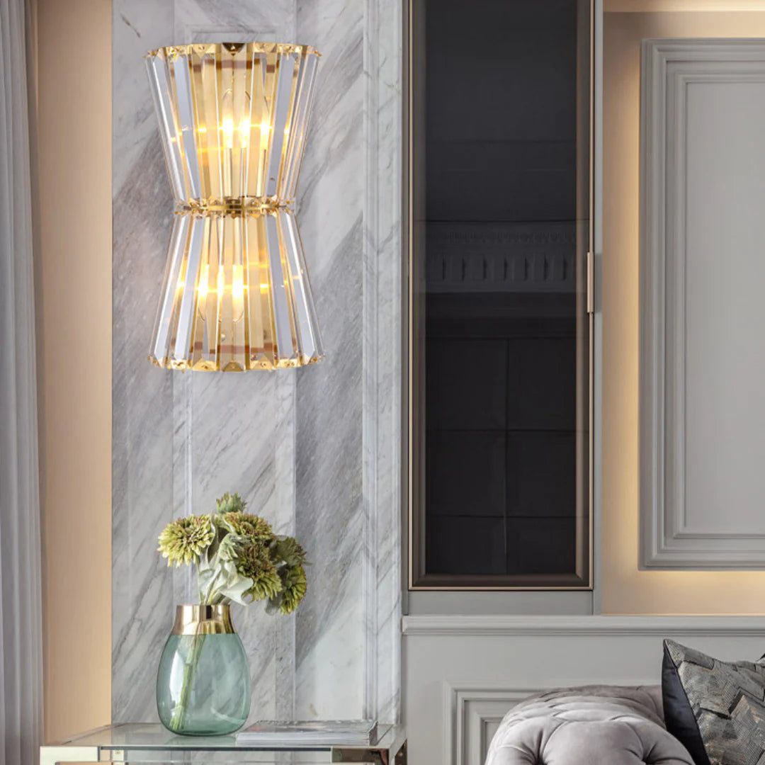 Tapered Crystal Wall Lamp