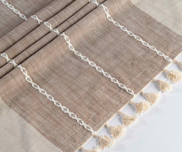 Striped Tablecloth - Tassel Tablecloth