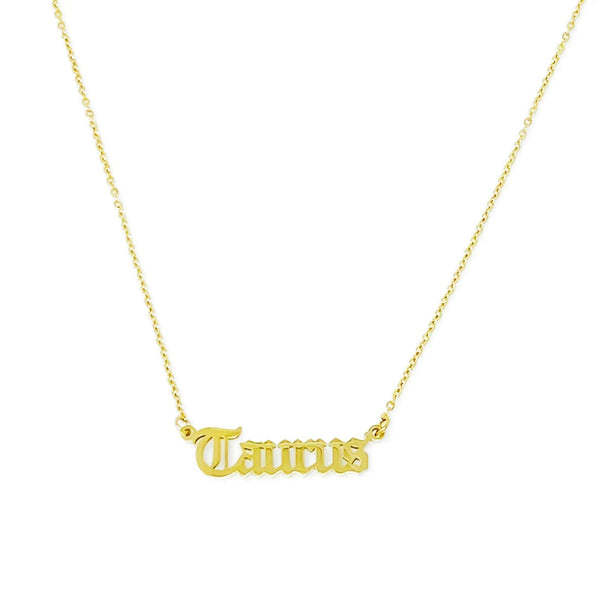 Old English Zodiac Necklace - Gifts for You 'n Me