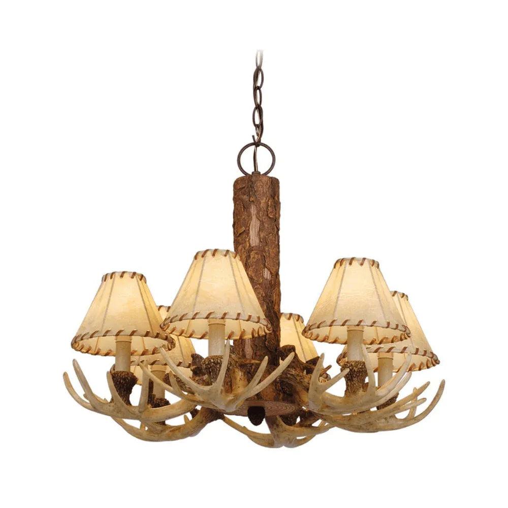 Tavern 6 Light Antler Chandelier - Gifts for You 'n Me