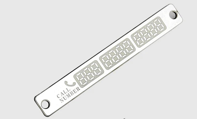 Temporary Car Parking Card Telephone Number Card Notification Night Light Sucker Plate Car Styling Phone Number Card