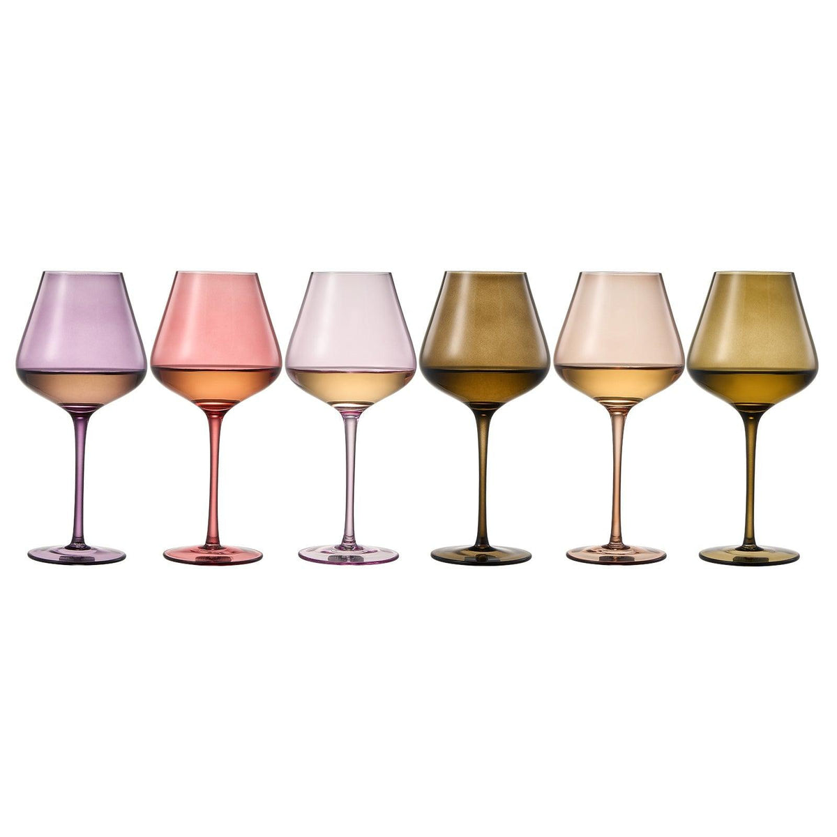 Stagioni Stemmed Wine Glassware, Set of 6, 