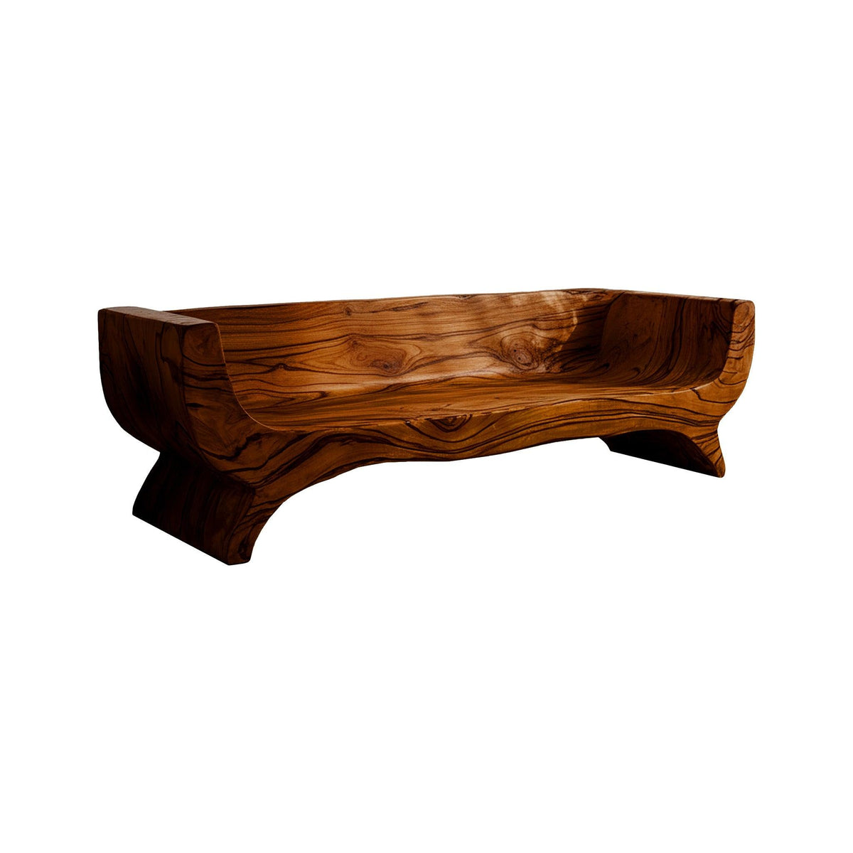 Terran Shore Handcrafted Solid Wood Sofa