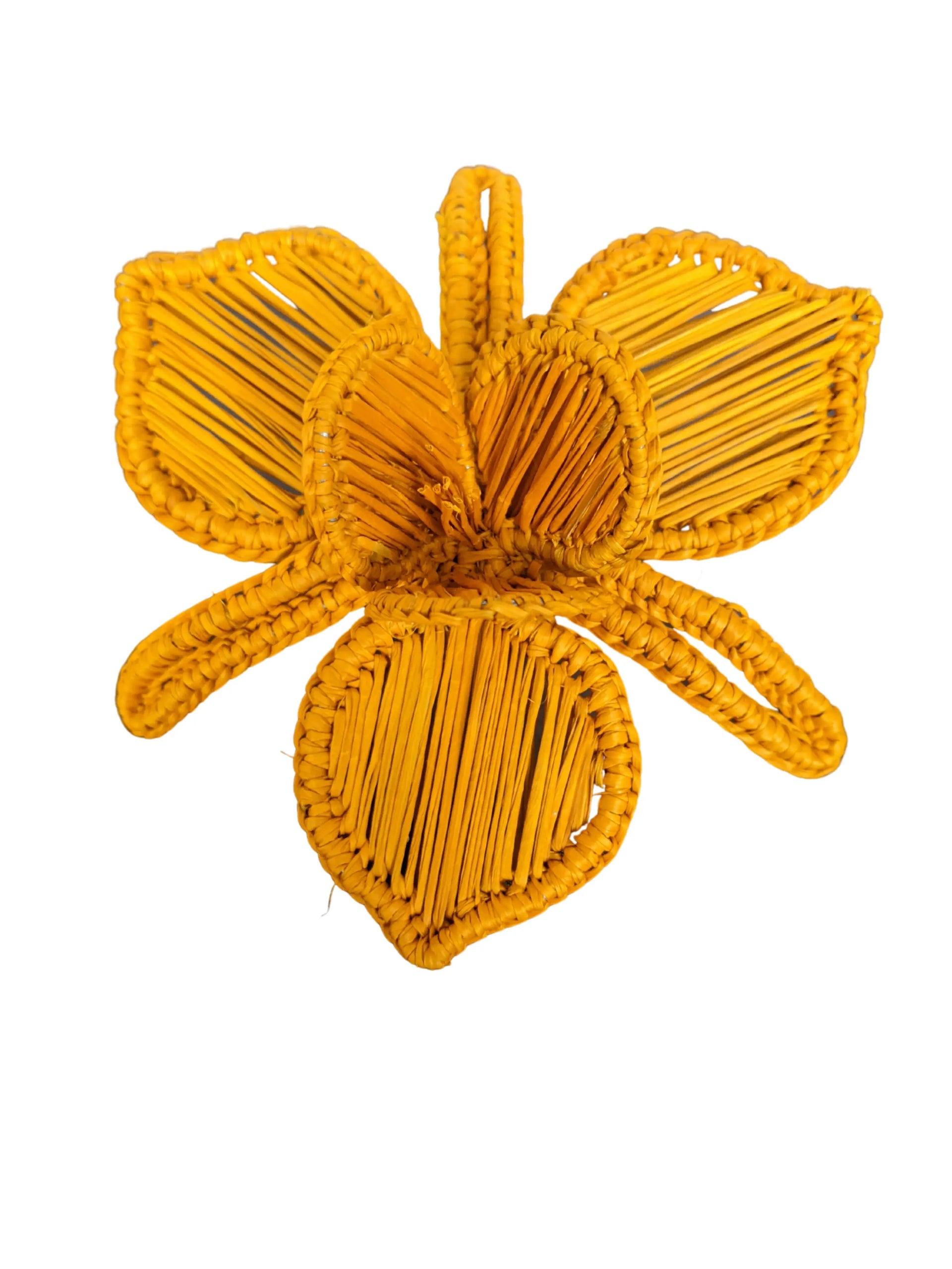 Thanksgiving Orchid Handwoven Iraca Napkin Ring