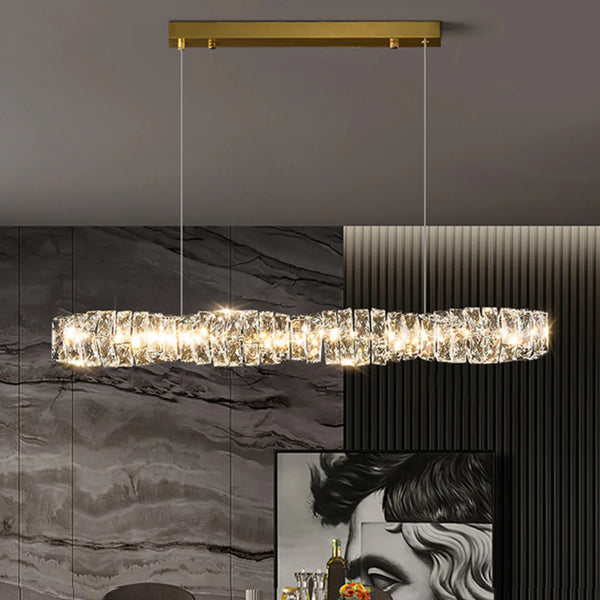 Pierre Gold Crystal Chandelier