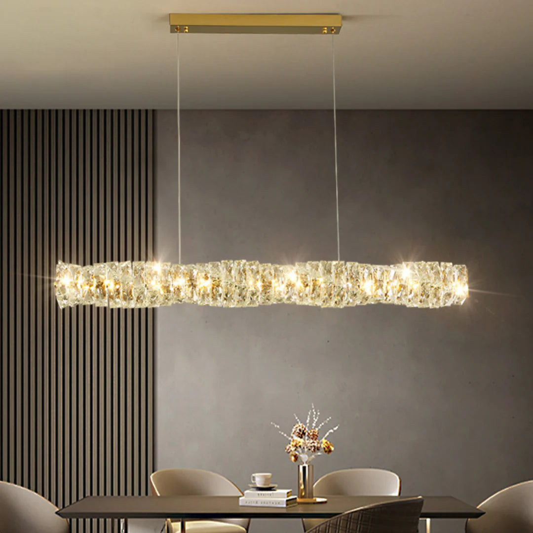 Pierre Gold Crystal Chandelier