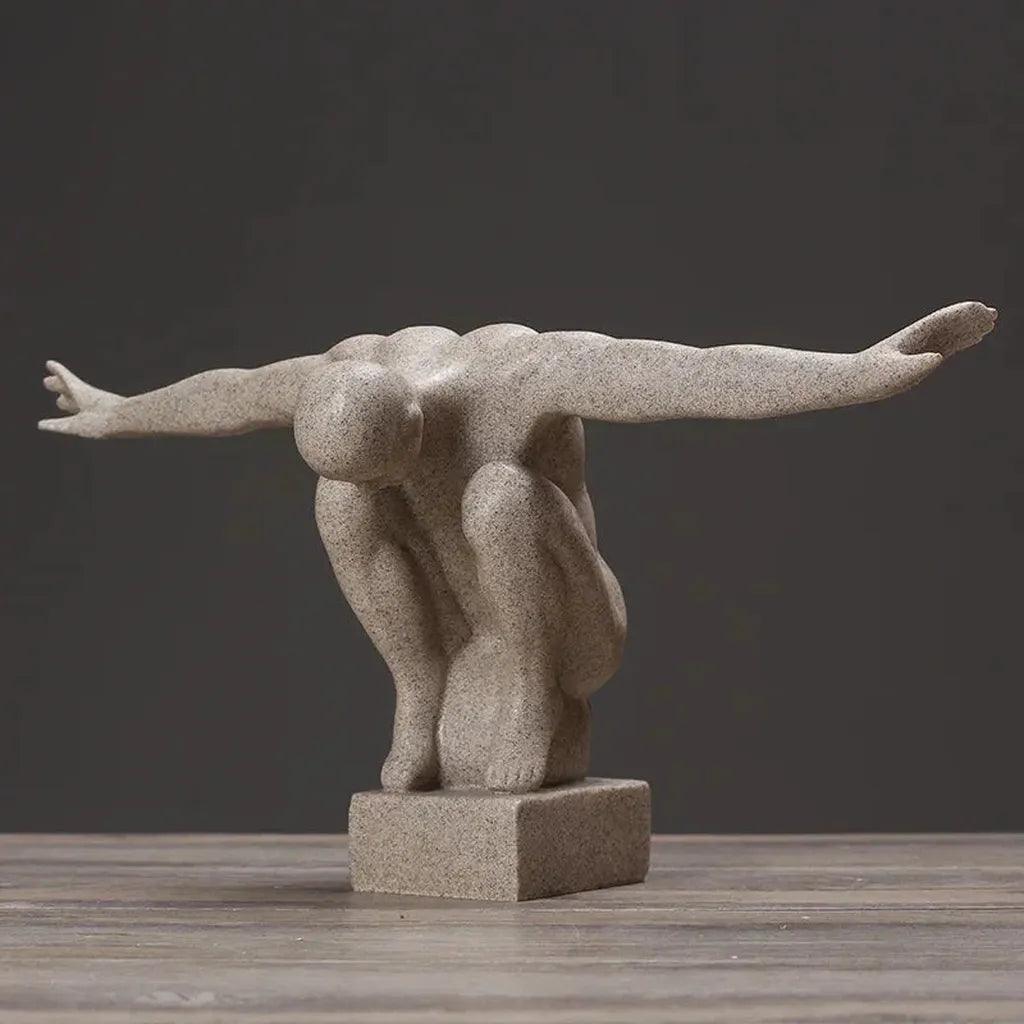 Thinker Statue Nordic Resin Art Sculpture