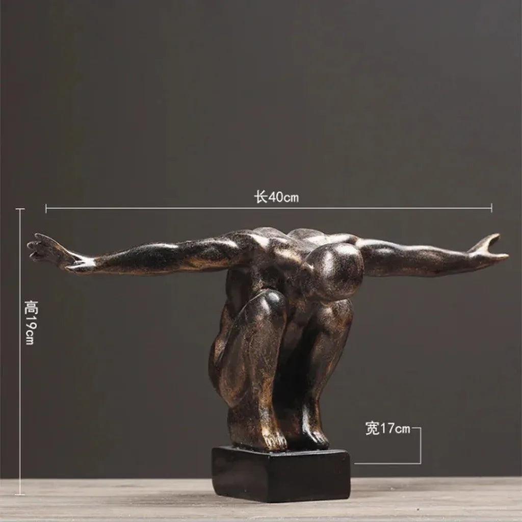 Thinker Statue Nordic Resin Art Sculpture