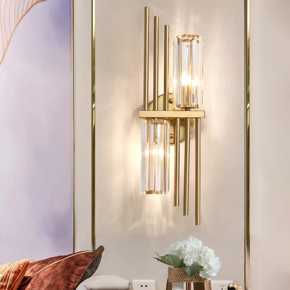 Three Crystal Wall Lamps