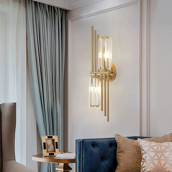 Three Crystal Wall Lamps