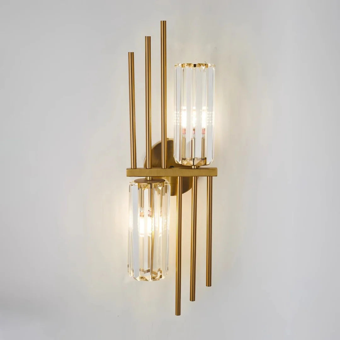 Three Crystal Wall Lamps