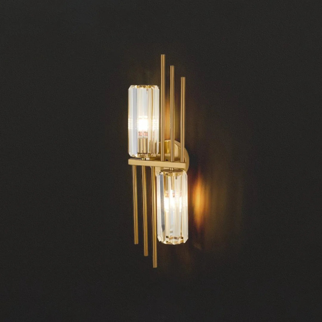 Three Crystal Wall Lamps