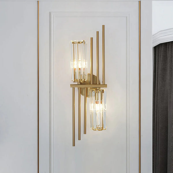 Three Crystal Wall Lamps