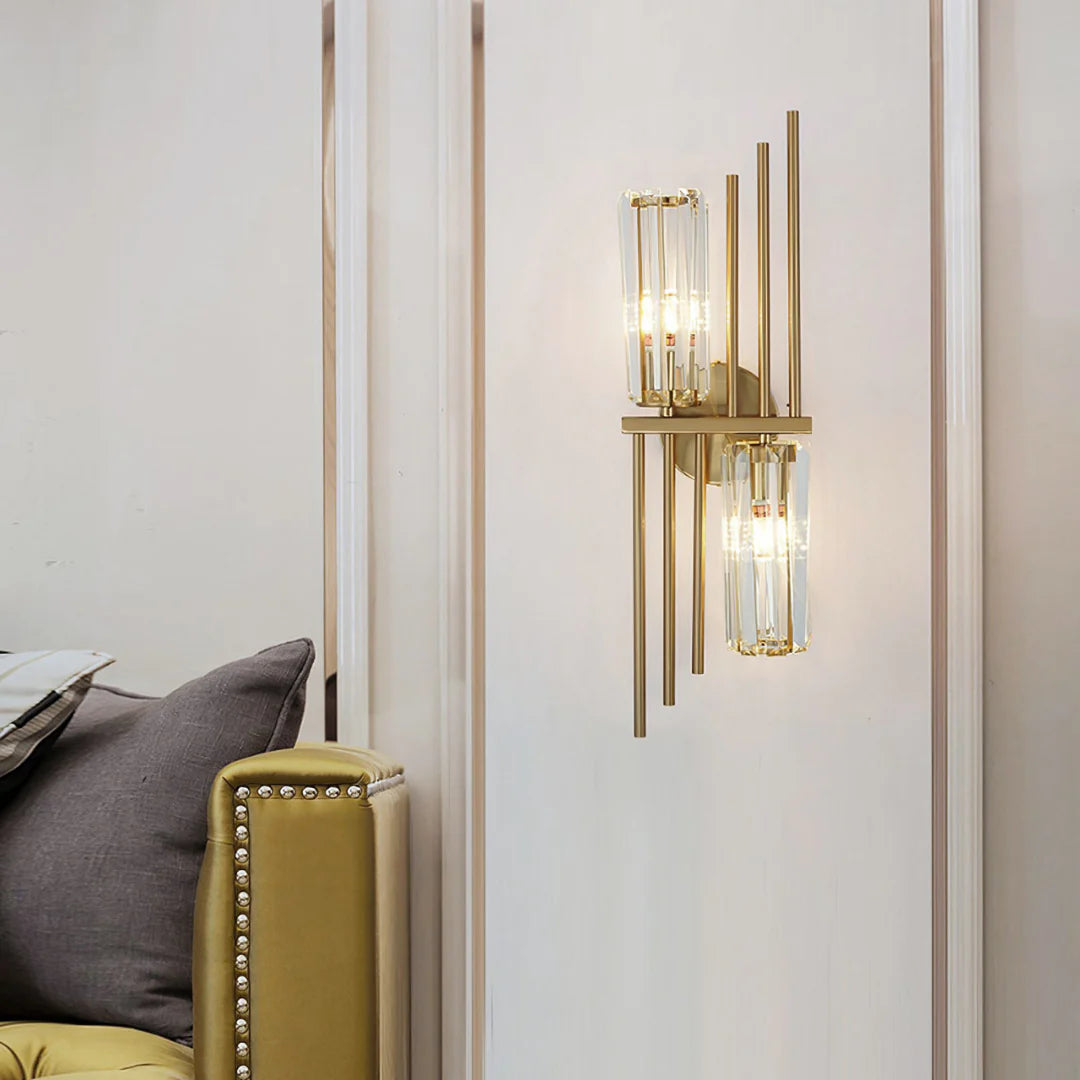 Three Crystal Wall Lamps