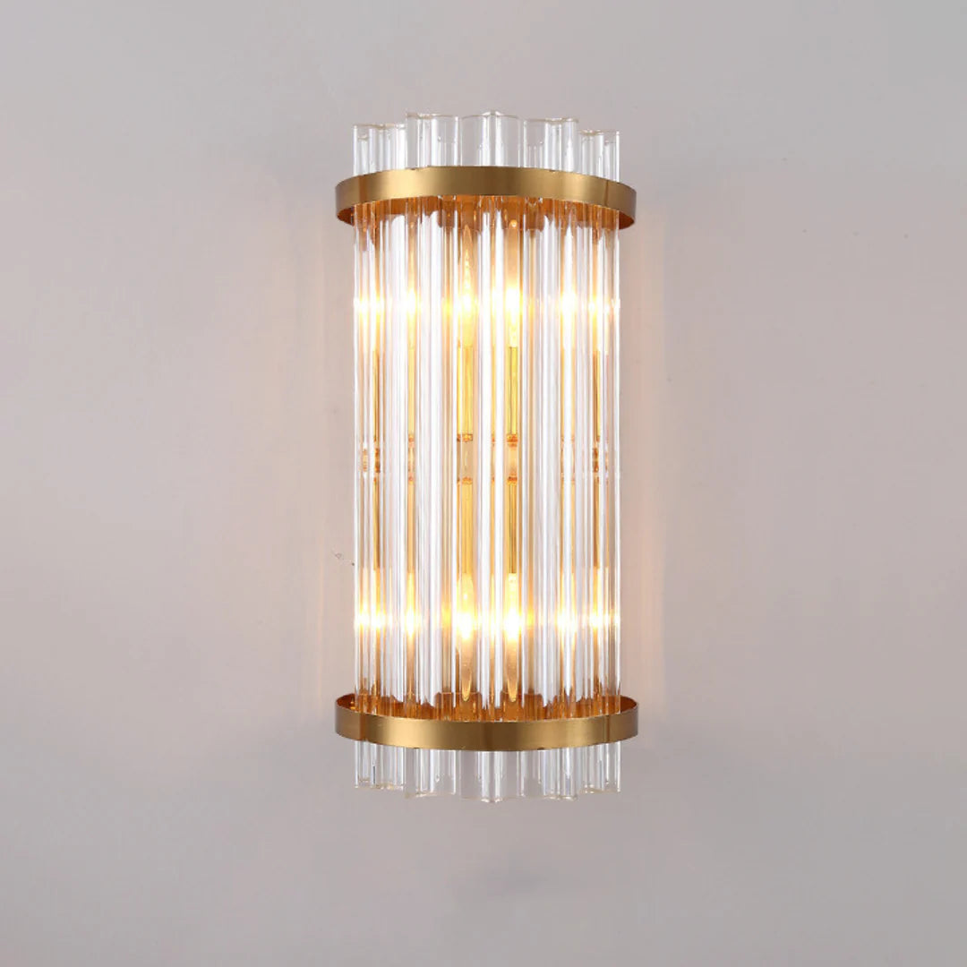 Three Sided Crystal Rod Wall Lamp