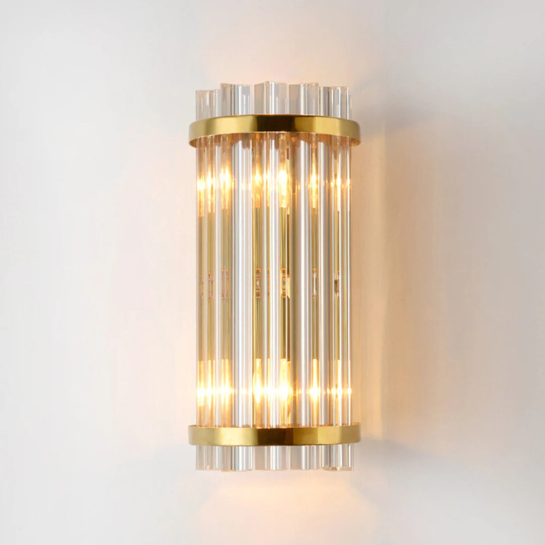 Three Sided Crystal Rod Wall Lamp