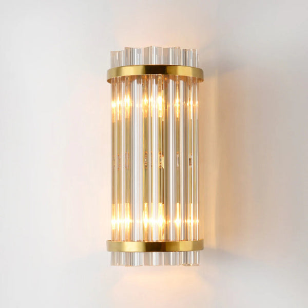 Three Sided Crystal Rod Wall Lamp