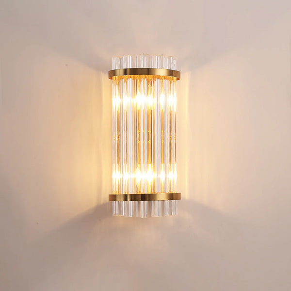 Three Sided Crystal Rod Wall Lamp