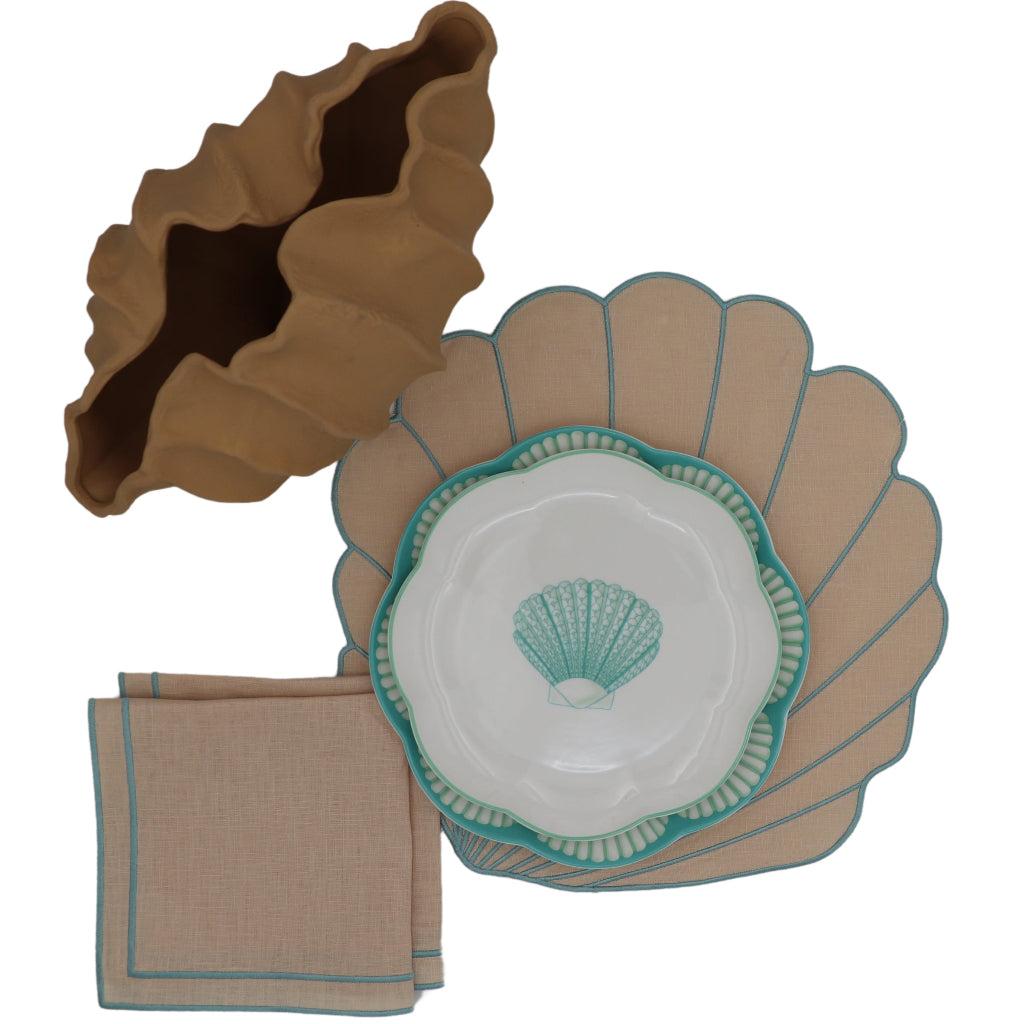Tidal Shell Linen Placemats – Set of 4