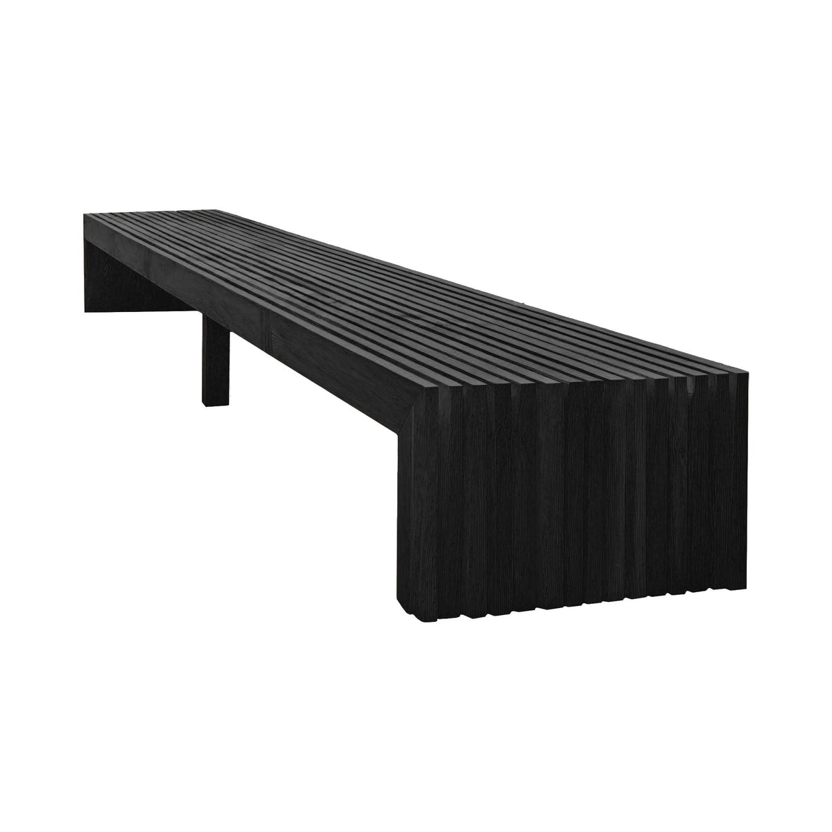 Tide Slat Solid Wood Outdoor Bench