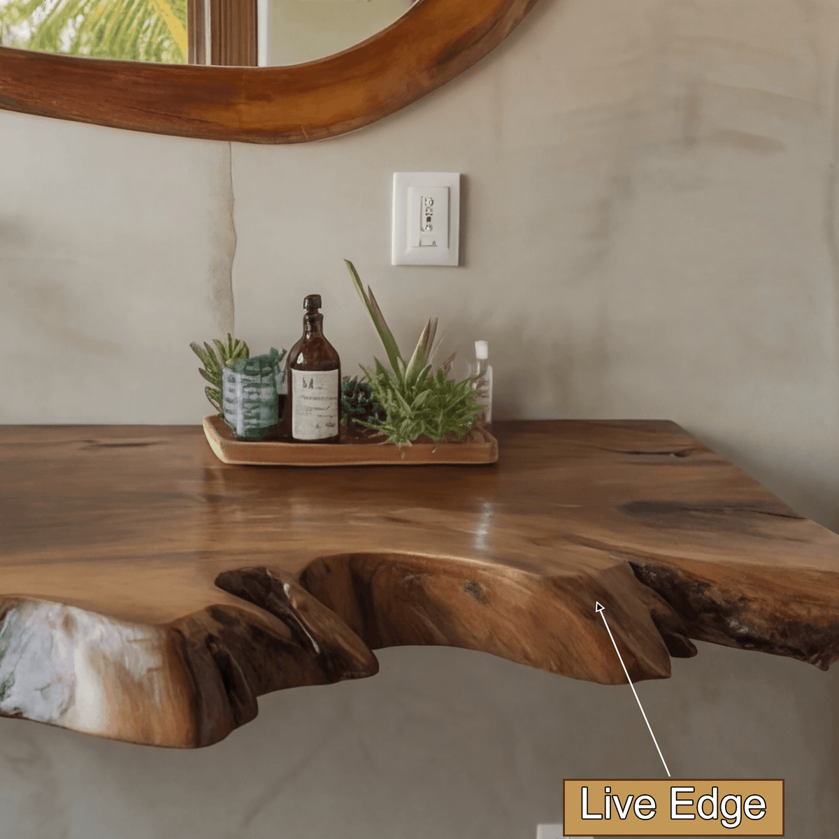 Tidewood Live Edge Floating Bathroom Vanity
