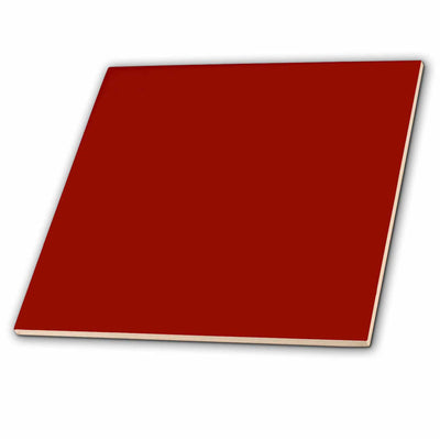 3dRose InspirationzStore Solid Colors - Burgundy red - dark marroon russet fire-brick dark-barn red-brown - plain simple solid color - Tiles (ct_159880)