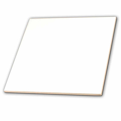 3dRose InspirationzStore Solid Colors - Pure white - bright colorless plain simple one single solid white color - Tiles (ct_159881)