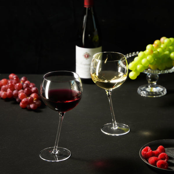 Tipsy Wine Glasses Set of 2 - 15.5OZ Unique Tilted Stemless Wine Glasses for Red or White Wine - Funny Novelty Drinkware for Parties, Bars, and Home Gift Idea - Lead-Free, Dishwasher Safe Glassware
