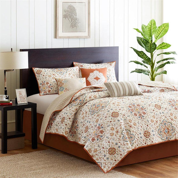 Tissa 6 Piece Printed Quilt Set with Throw Pillows
by Madison Park
