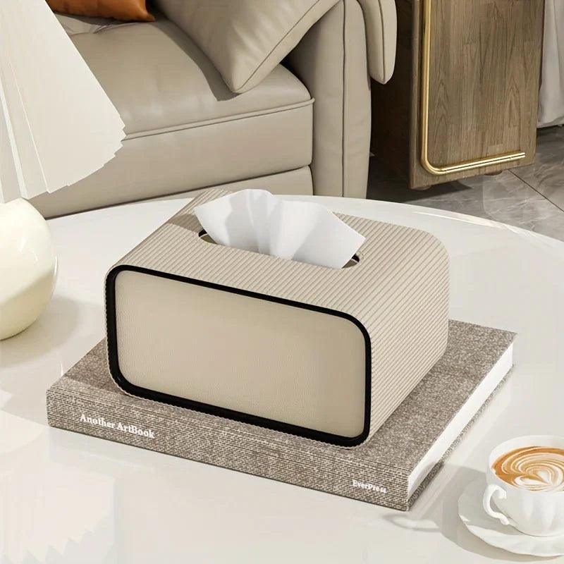 Tissue Box Holder - Luxury Leather Small