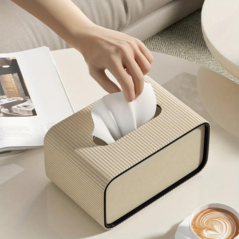 Tissue Box Holder - Luxury Leather Small