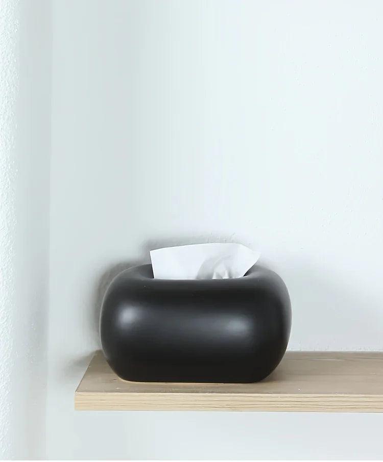 Tissue Box Holder - Modern Ceramic White