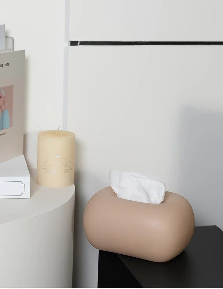 Tissue Box Holder - Modern Ceramic White