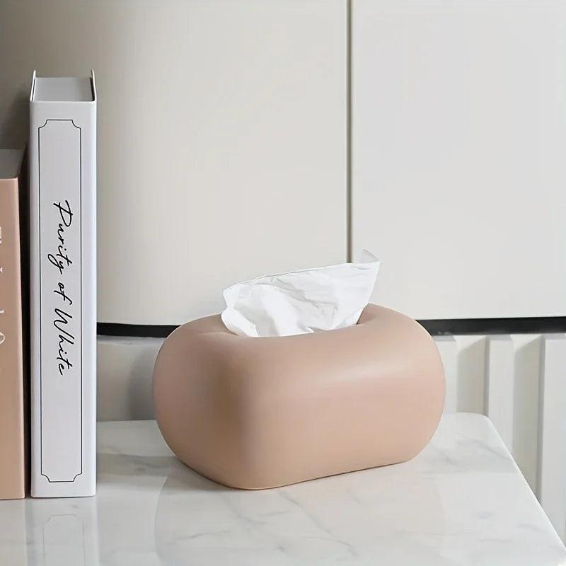 Tissue Box Holder - Modern Ceramic White