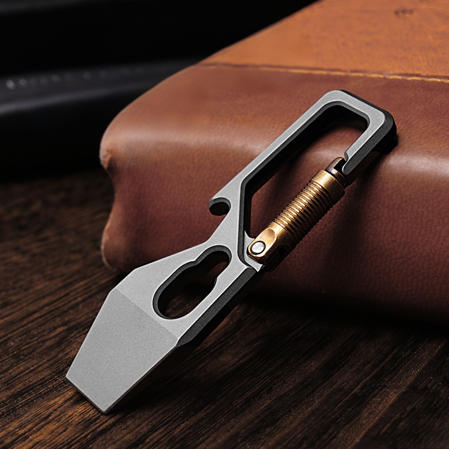 Titanium Multi-Tool Carabiner for Men - EDC Gear & Outdoor Survival Tool - Heavy-Duty Keychain Tool for Hiking, Camping, and Everyday Carry Wautton Outdoor Gear