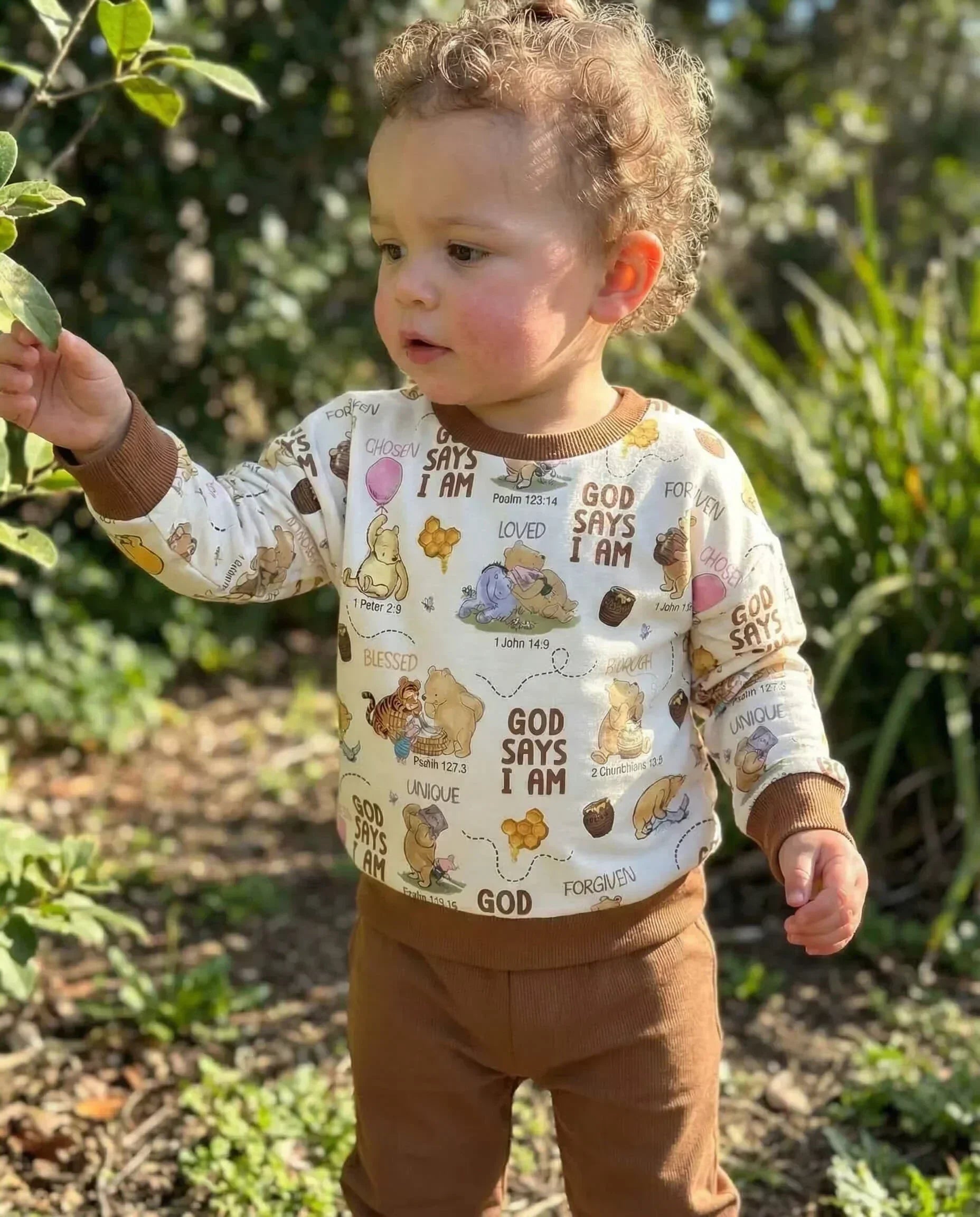 God Says I Am Little Blessings Bamboo Crewneck Sweatshirt