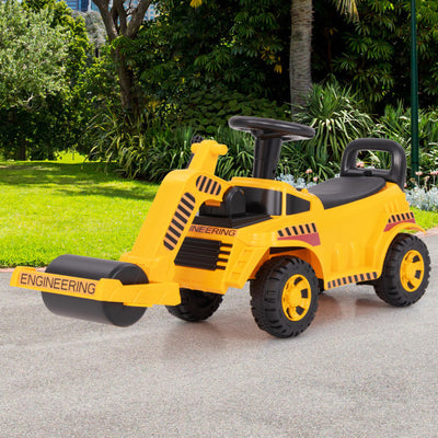 Toddler Ride on Car with Adjustable Roller and Under-Seat Storage-Yellow