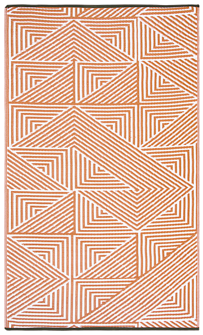 Tokyo - Burnt Orange Outdoor Rug for Patio