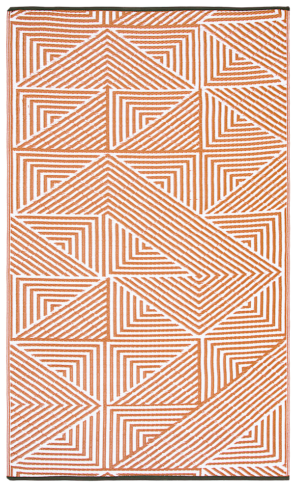 Tokyo - Burnt Orange Outdoor Rug for Patio