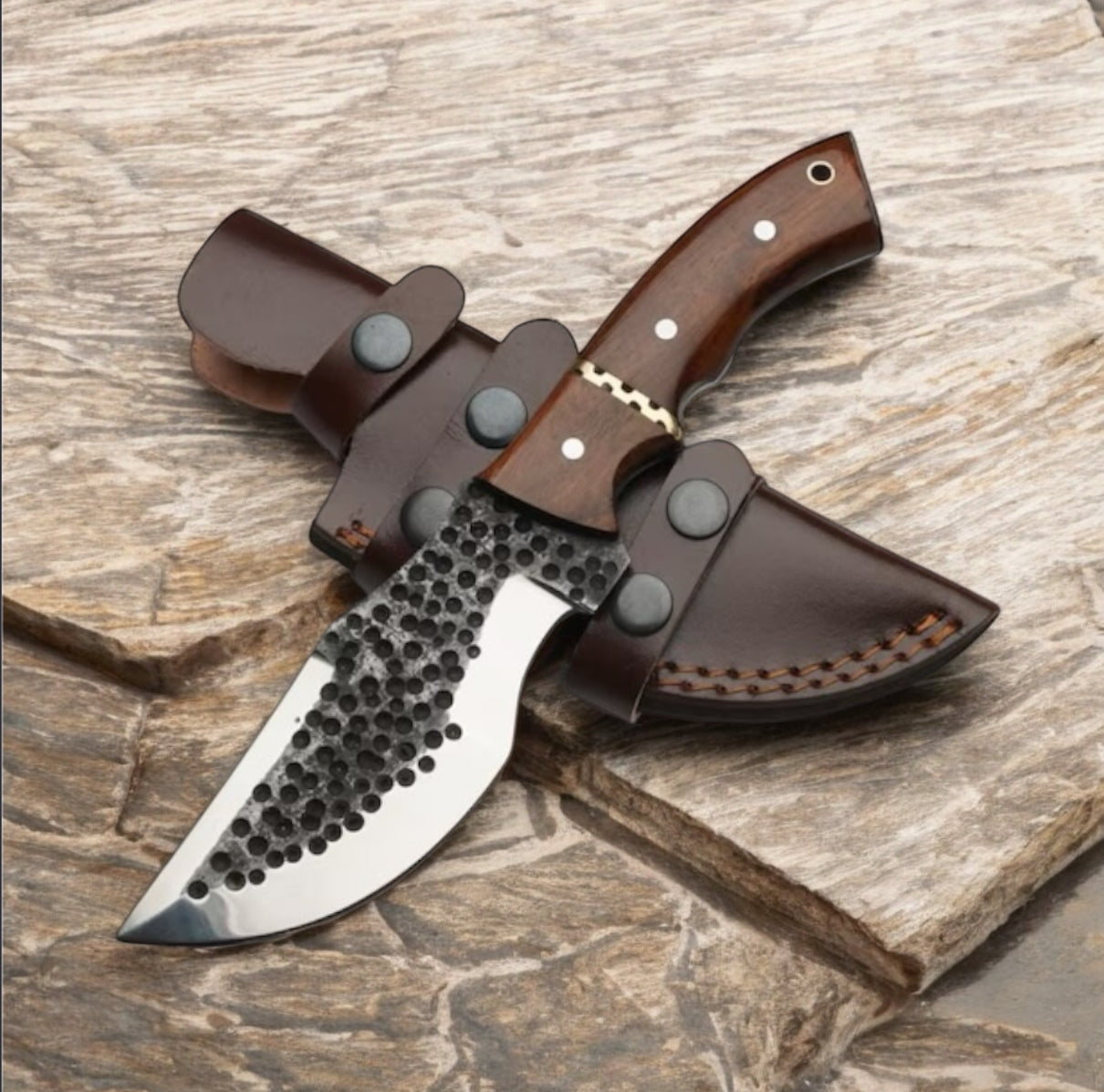 Tom Brown Tracker - D2 Steel Blade with Rosewood & Brass Handle, 10