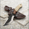 Tom Brown Tracker Survival Knife - D2 Steel Blade, Rosewood & Brass Handle, Leather Case